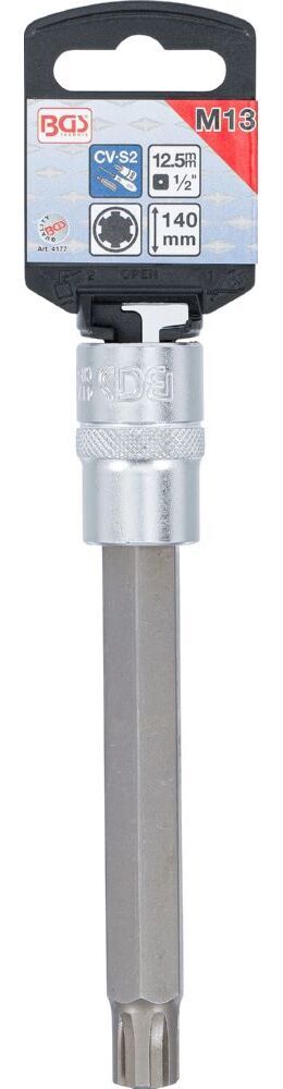 Produktbild Bit Einsatz Keil-Profil M13 Länge 140 mm Antrieb Innenvierkant 12,5 mm 1/2 Zoll bild 3