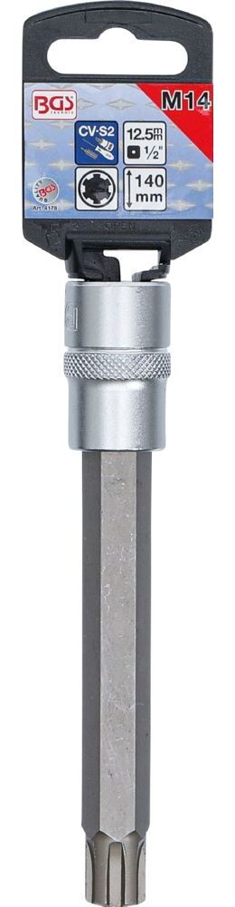 Produktbild Bit Einsatz Keil-Profil M14 Länge 140 mm Antrieb Innenvierkant 12,5 mm 1/2 Zoll bild 2