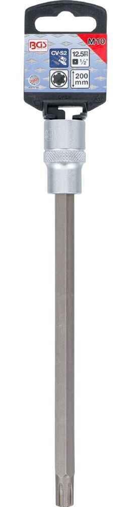 Produktbild Bit Einsatz Keil-Profil M10 Länge 200 mm Antrieb Innenvierkant 12,5 mm 1/2 Zoll bild 2