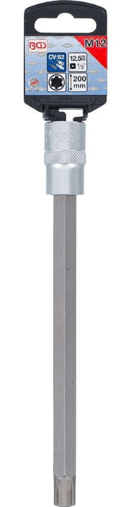 Produktbild Bit Einsatz Keil-Profil M12 Länge 200 mm Antrieb Innenvierkant 12,5 mm 1/2 Zoll bild 3