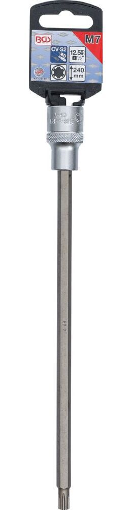 Produktbild Bit Einsatz Keil-Profil M7 Länge 240 mm Antrieb Innenvierkant 12,5 mm 1/2 Zoll bild 2