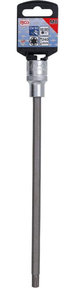 Produktbild Bit Einsatz Keil-Profil M8 Länge 240 mm Antrieb Innenvierkant 12,5 mm 1/2 Zoll bild 2