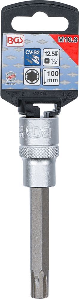 Produktbild Bit Einsatz Keil Profil M10,3 Länge 100 mm Antrieb Innenvierkant 12,5 mm  bild 2