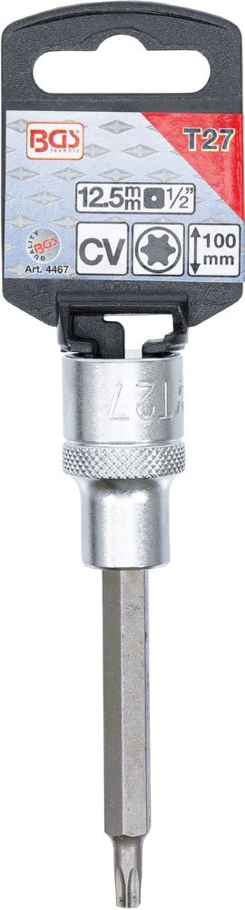 Produktbild Bit Einsatz T27 Länge 100 mm Antrieb Innenvierkant 12,5 mm 1/2 Zoll bild 2