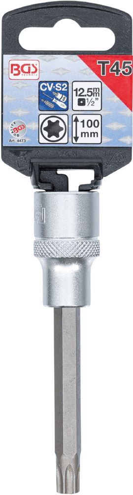 Produktbild Bit Einsatz T45 Länge 100 mm Antrieb Innenvierkant 12,5 mm 1/2 Zoll bild 2