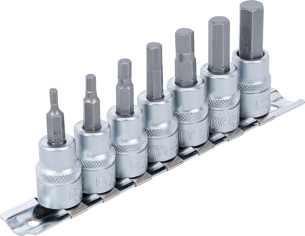 Produktbild Bit Einsatz Satz Innensechskant 3 - 10 mm Antrieb Innenvierkant 10 mm 3/8 Zoll bild 2