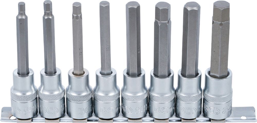 Produktbild BGS Bit Einsatz Satz Innensechskant 5 - 13 mm Antrieb Innenvierkant 12,5 mm 1/2 Zoll