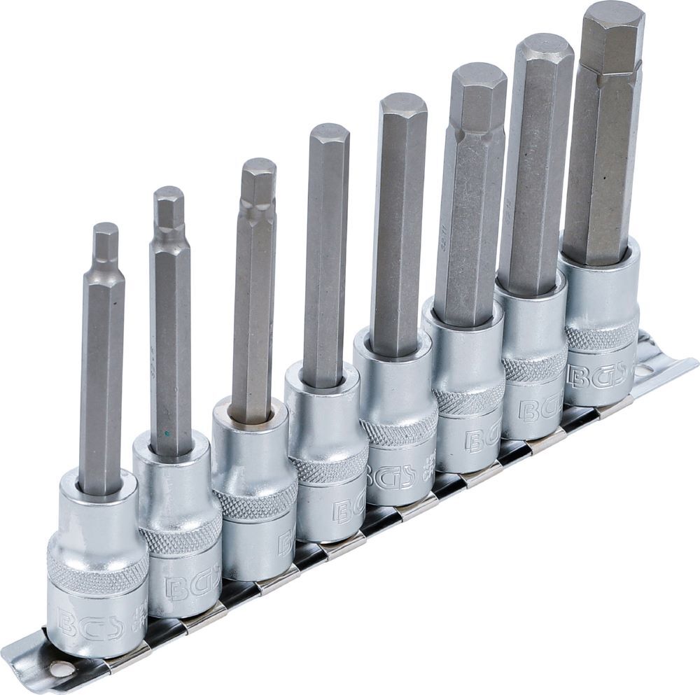 Produktbild Bit Einsatz Satz Innensechskant 5 - 13 mm Antrieb Innenvierkant 12,5 mm 1/2 Zoll bild 2