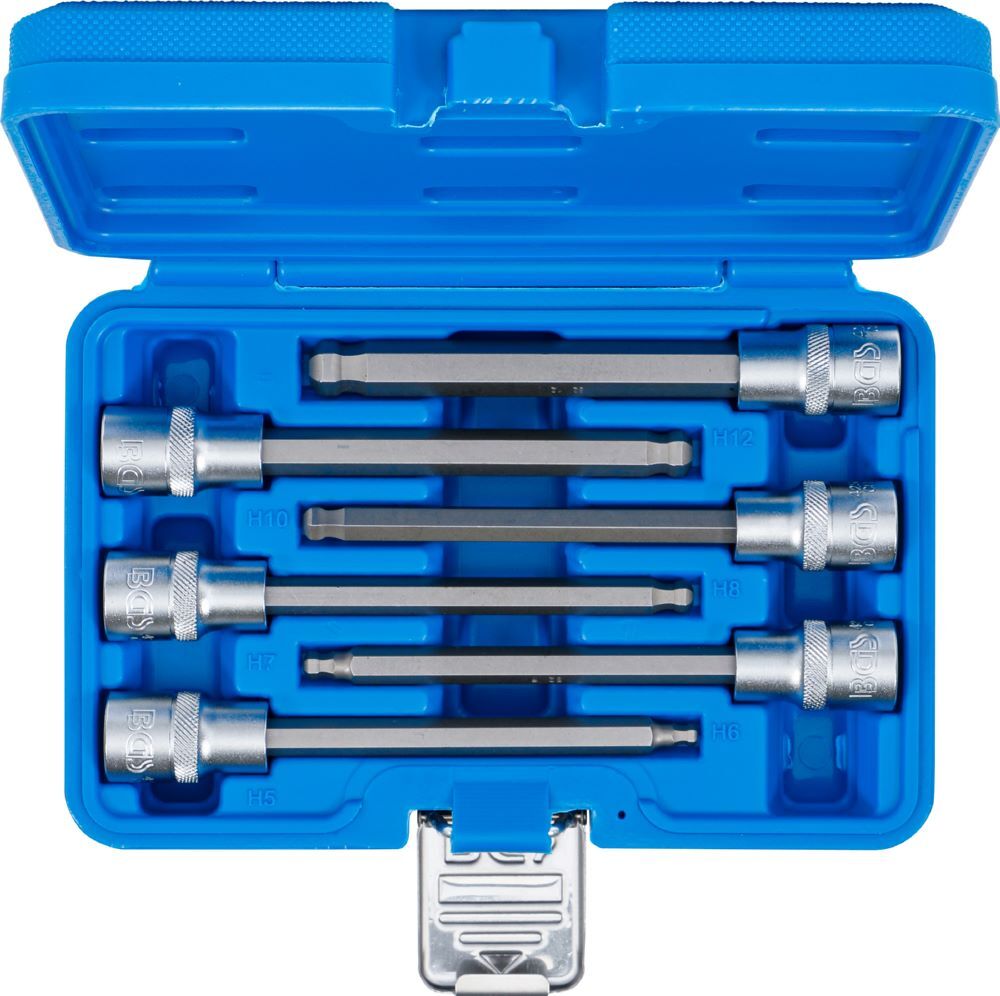 Produktbild Bit Einsatz Satz Innensechskant 6 teilig Antrieb Innenvierkant 12,5 mm 1/2 Zoll bild 4