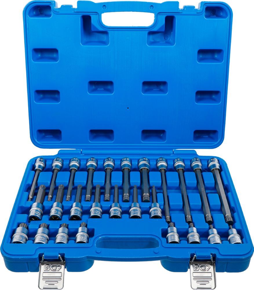 Produktbild BGS Bit Einsatz Satz Innenvielzahn 26 teilig Antrieb Innenvierkant 12,5 mm 1/2 Zoll