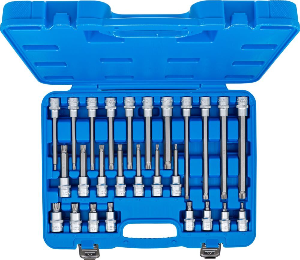 Produktbild Bit Einsatz Satz Innenvielzahn 26 teilig Antrieb Innenvierkant 12,5 mm 1/2 Zoll bild 4
