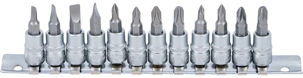 Produktbild BGS Bit Einsatz Satz Antrieb Innenvierkant 1/4 Zoll 12 teilig