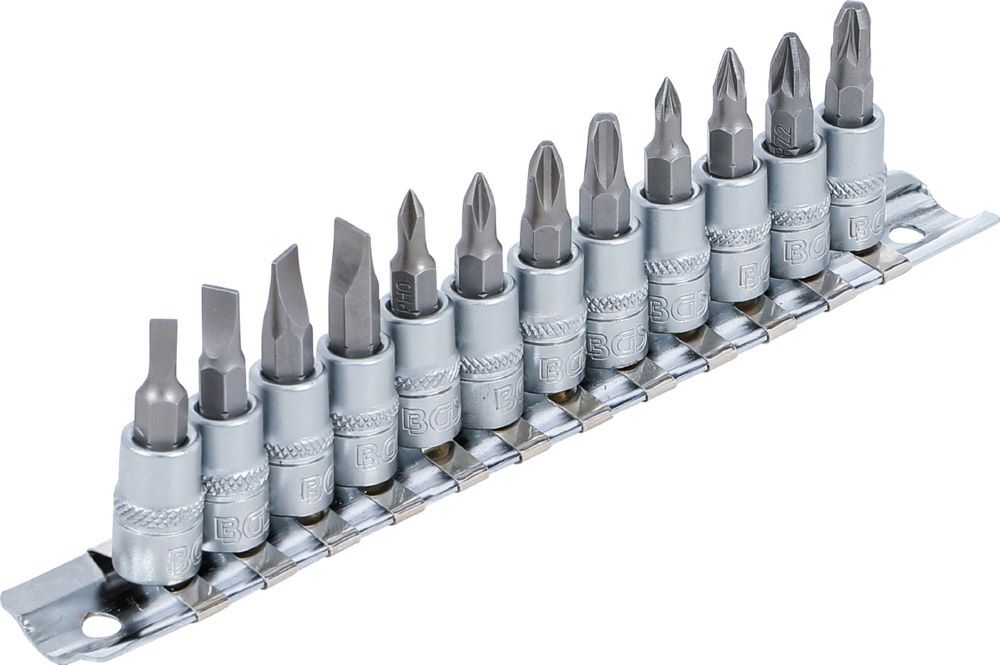 Produktbild Bit Einsatz Satz Antrieb Innenvierkant 1/4 Zoll 12 teilig bild 2