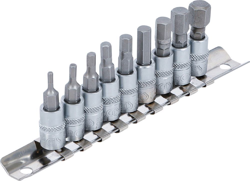 Produktbild Bit Einsatz Satz 9 teilig Antriebe Innenvierkant 6,3 mm 1/4 Zoll bild 2