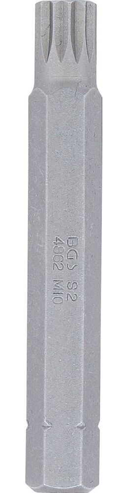 Produktbild Bit Länge 75 mm Innenvielzahn M10 Antrieb Außensechskant 10 mm 3/8 Zoll bild 2