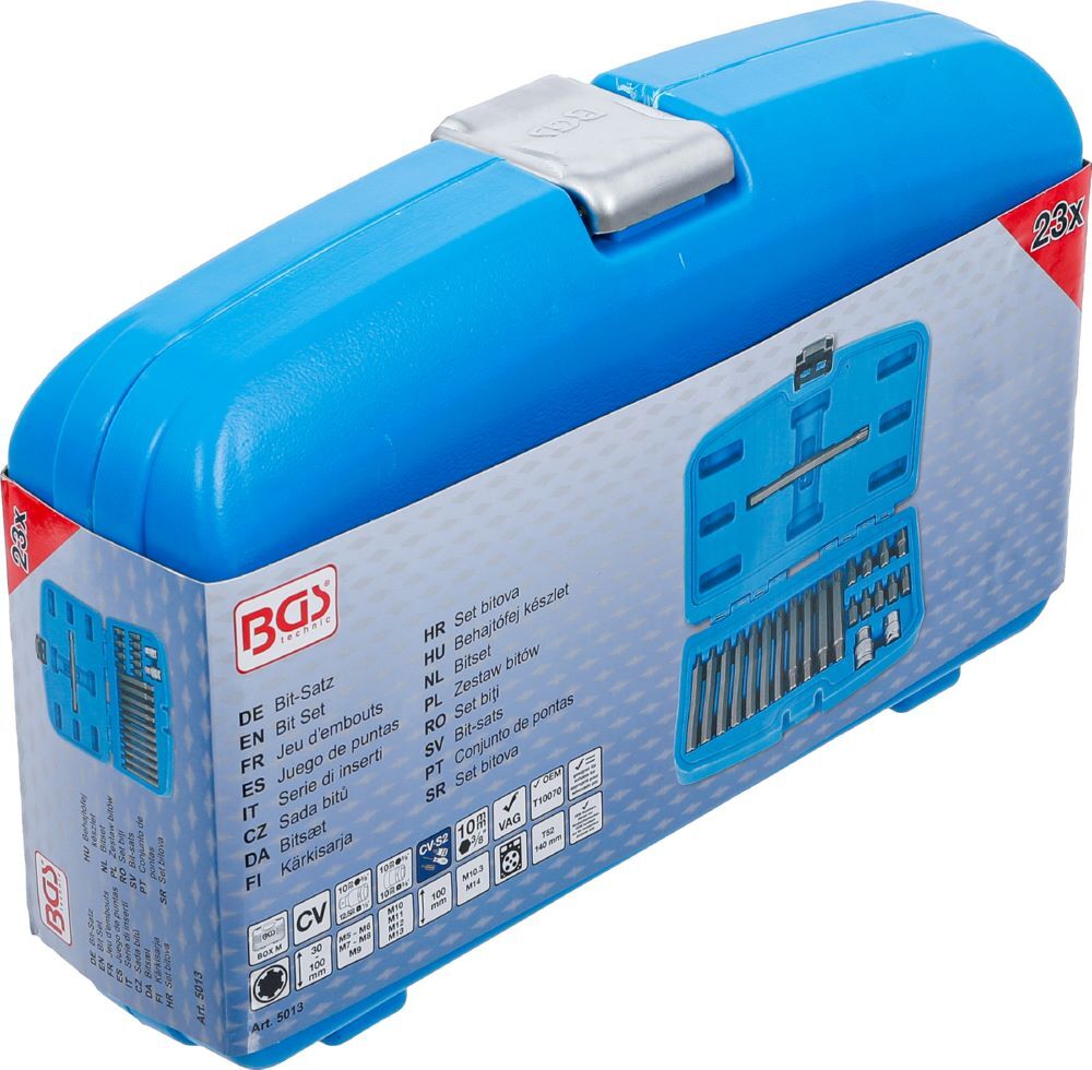 Produktbild Bit Satz Antrieb Außensechskant 3/8 Zoll Keil Profil 22 teilig bild 6