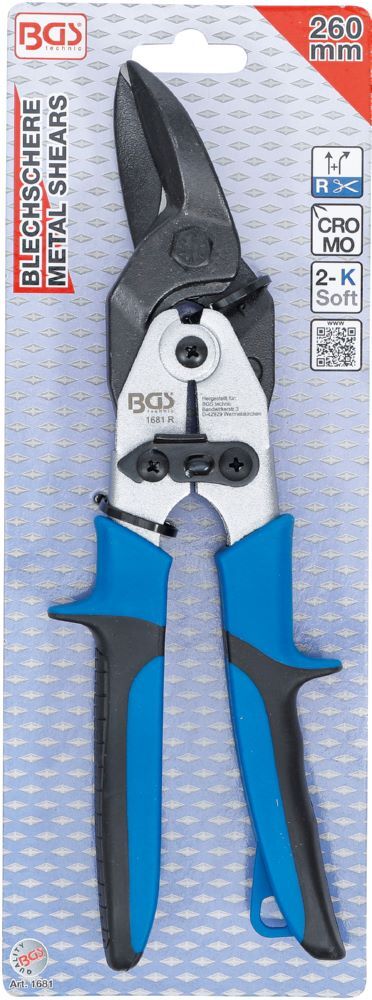 BGS Blechschere rechts gerade schneidend 260 mm Produktbild BGS Blechschere rechts gerade schneidend 260 mm bild 5