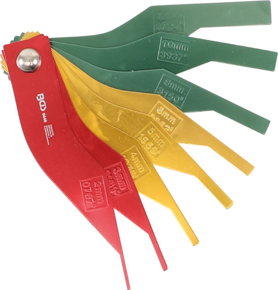 BGS Bremsbelag Verschleißlehren Satz Aluminium 8 teilig Produktbild BGS Bremsbelag Verschleißlehren Satz Aluminium 8 teilig