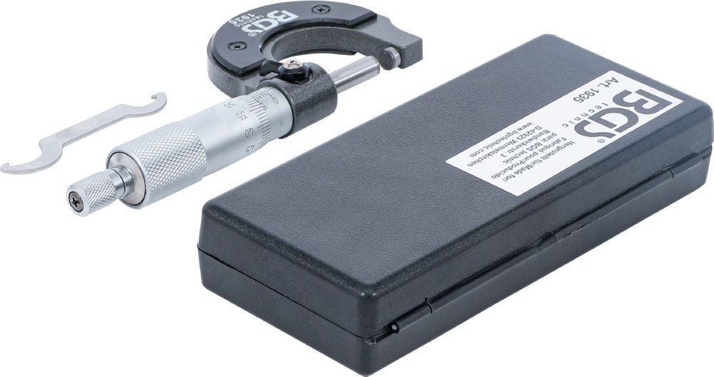 BGS Bügelmessschraube Genauigkeit 0,01 mm 0 - 25 mm Produktbild BGS Bügelmessschraube Genauigkeit 0,01 mm 0 - 25 mm bild 3