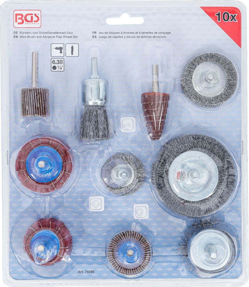Produktbild Bürsten und Schleiflamellenrad Satz 10 teilig bild 4