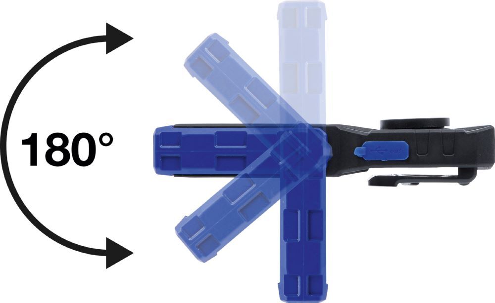 Produktbild COB-LED Werkstattleuchte mit Magnet und Haken klappbar bild 6