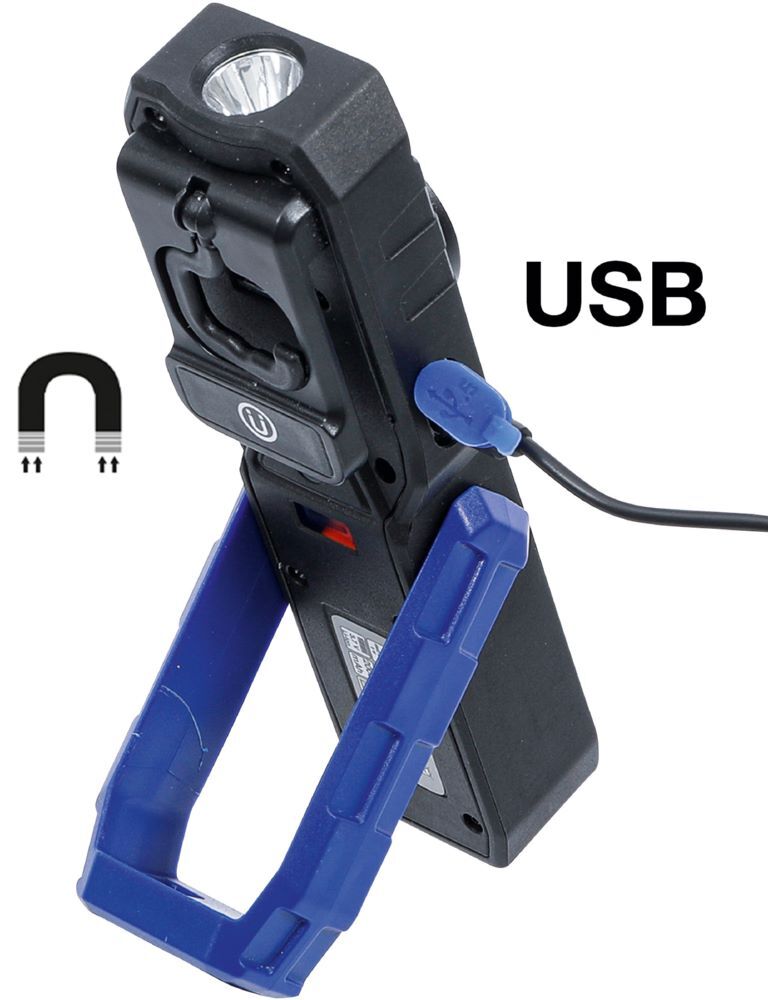 Produktbild COB-LED Werkstattleuchte mit Magnet und Haken klappbar bild 8