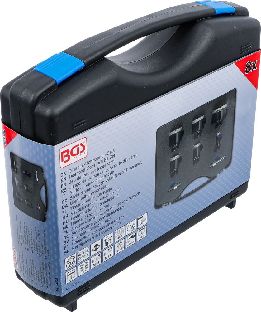 BGS Diamant Bohrkronen Satz 20 - 68 mm 8 teilig Produktbild BGS Diamant Bohrkronen Satz 20 - 68 mm 8 teilig bild 7