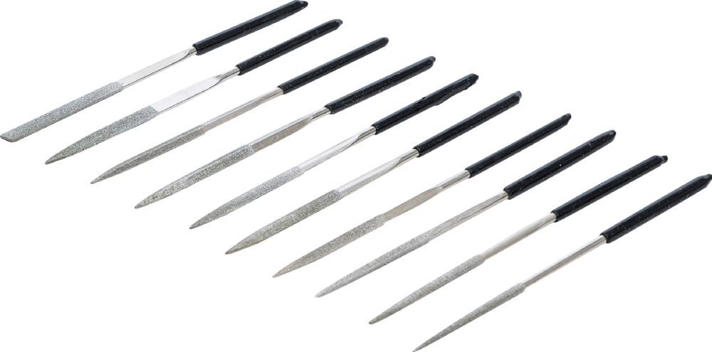 BGS Diamantfeilen Satz gerade 140 x 3 mm 10 teilig Produktbild BGS Diamantfeilen Satz gerade 140 x 3 mm 10 teilig