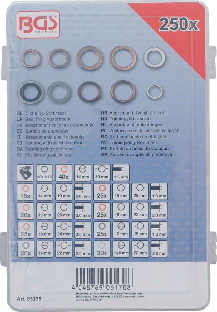 Produktbild Dichtring Sortiment Kupfer, Aluminium, Nylon 250 teilig bild 3