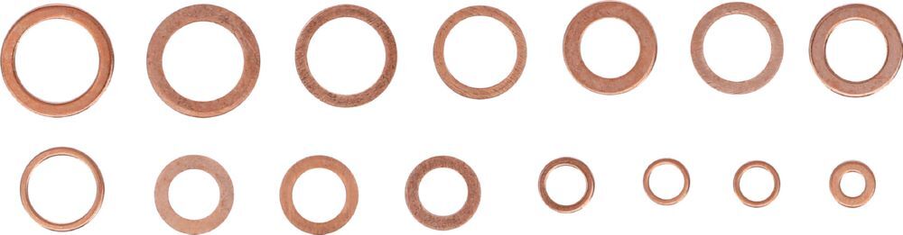 Produktbild Dichtring Sortiment Kupfer Zollgrößen für Öl-Ablassschrauben 75 teilig bild 2