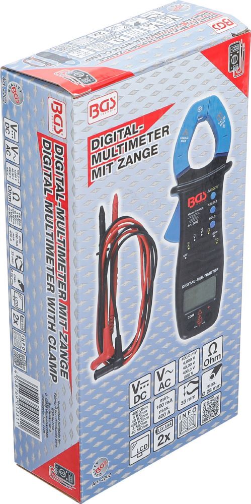 Produktbild Digital-Multimeter mit Zange für Gleich- und Wechselstrom bild 3