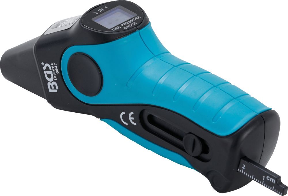 Produktbild BGS Digitaler Reifendruckprüfer und Reifenprofil Messschieber 2 IN 1