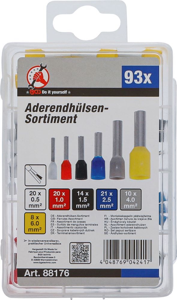 Produktbild Aderendhülsen Sortiment isoliert 93 teilig bild 2