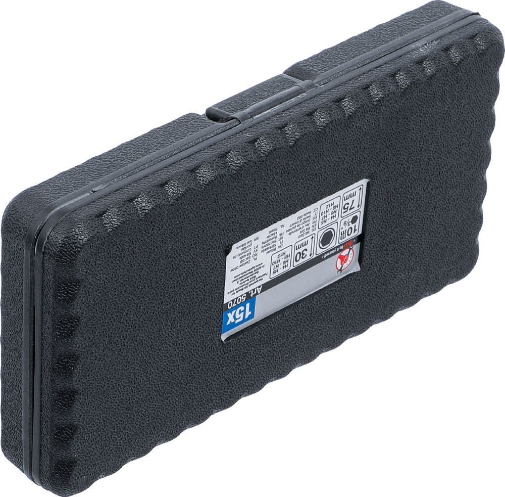 Produktbild Bit Satz Antrieb Außensechskant 3/8 Zoll Innensechskant 15 teilig bild 5