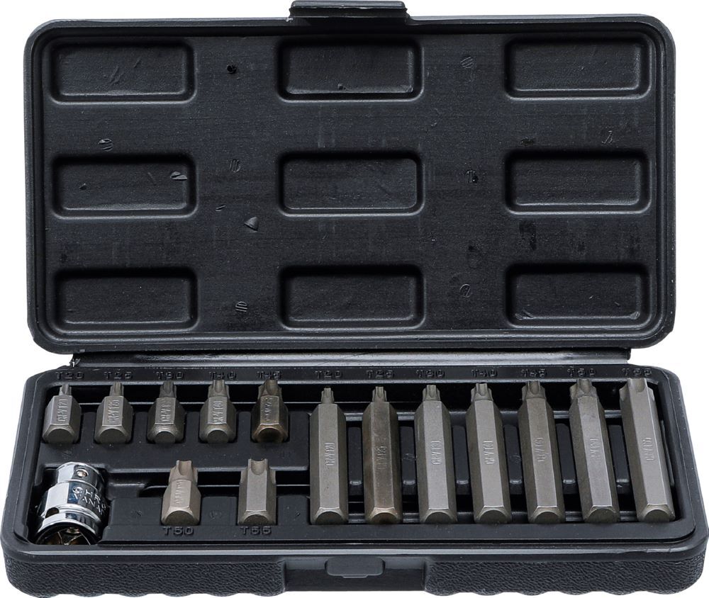 Produktbild BGS Diy Bit Satz Antrieb Außensechskant 3/8 Zoll T-Profil Torx 15 teilig