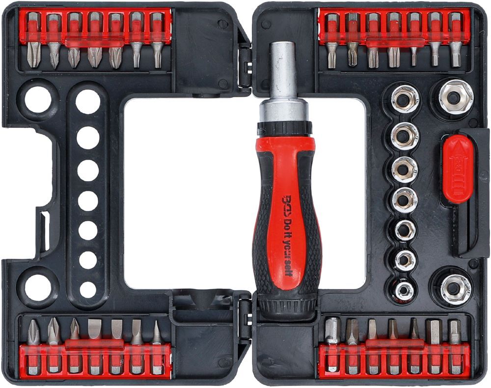 Produktbild BGS Diy Bit-/Steckschlüssel Einsatz Satz mit Ratsche für Bits umschaltbar 38 teilig