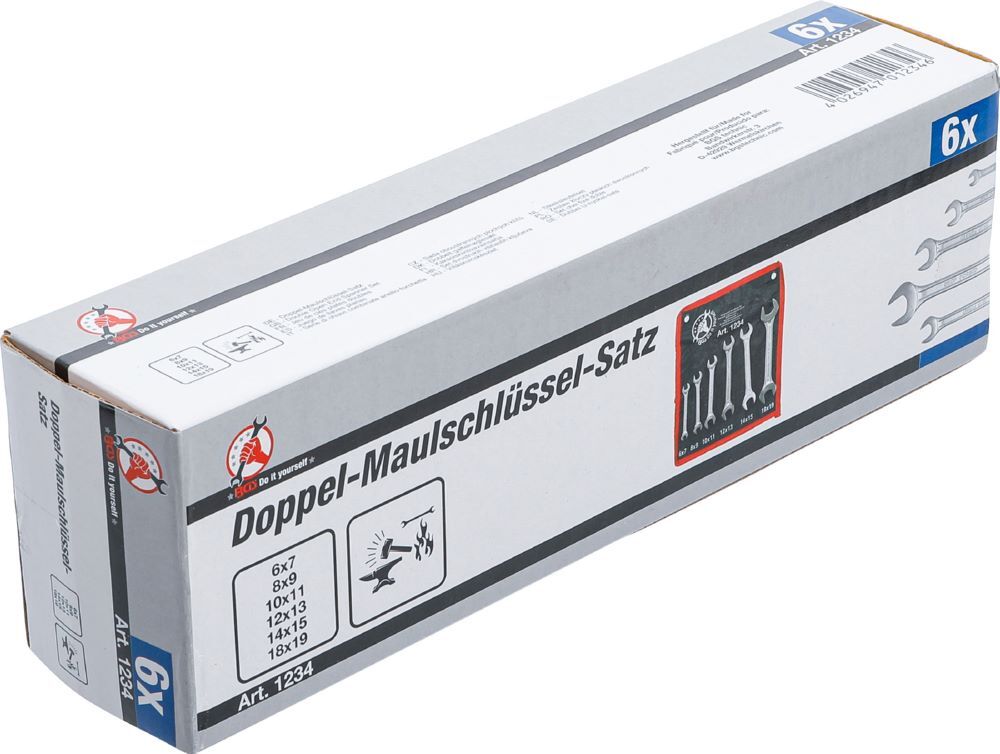 BGS Diy Doppel Maulschlüssel Satz 6 x 7 - 18 x 19 mm 6 teilig Produktbild BGS Diy Doppel Maulschlüssel Satz 6 x 7 - 18 x 19 mm 6 teilig bild 5