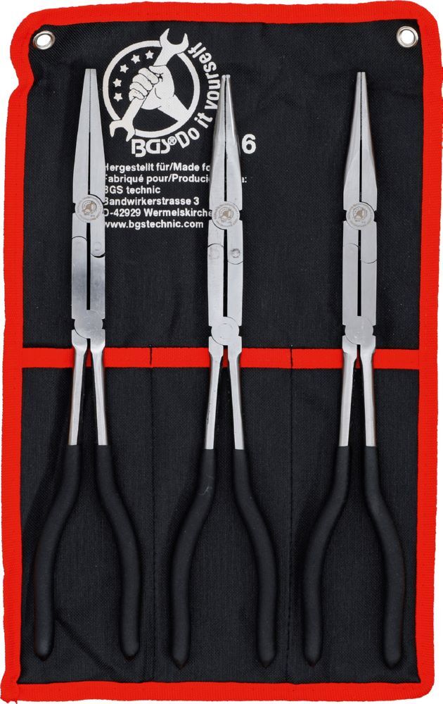 BGS Diy Doppelgelenk Zangen Satz 3 teilig Produktbild BGS Diy Doppelgelenk Zangen Satz 3 teilig