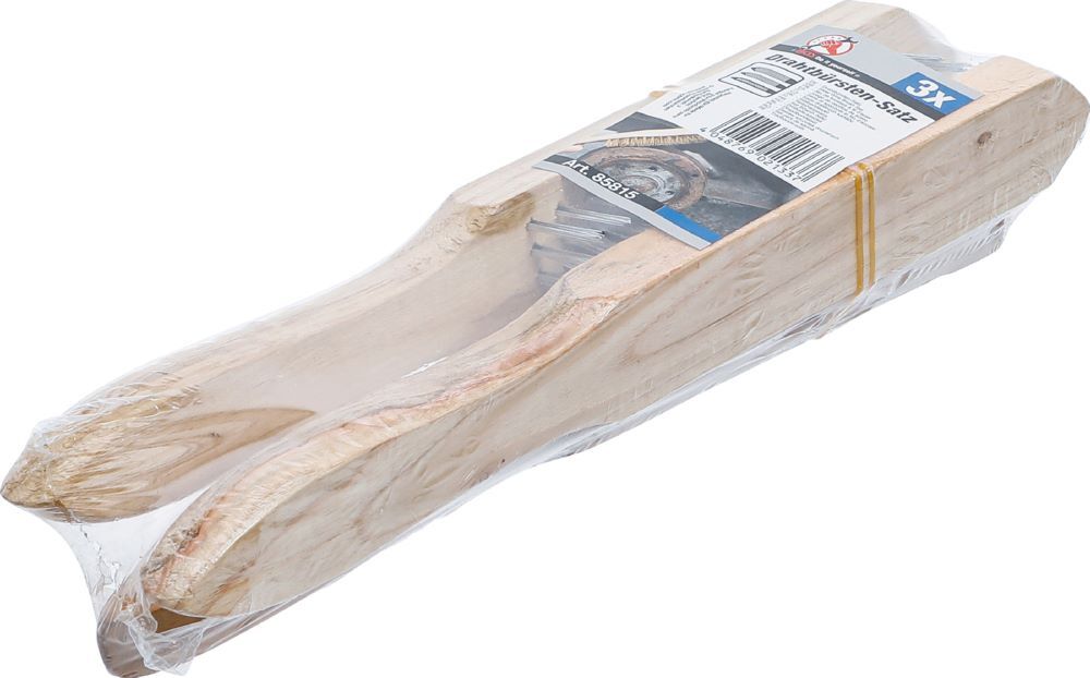 Produktbild Drahtbürsten Satz Holzstiel 2-, 3-, 4-reihig 3 teilig bild 4
