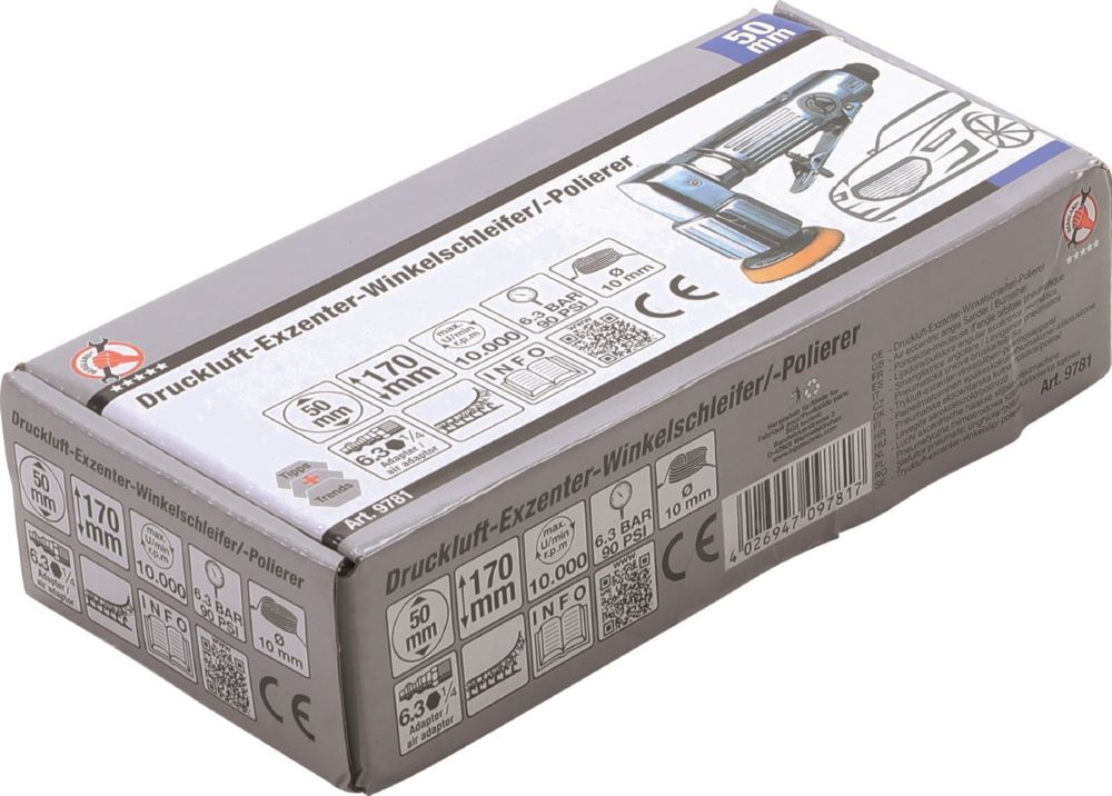 BGS Diy Druckluft Exzenter Winkelschleifer Polierer Produktbild BGS Diy Druckluft Exzenter Winkelschleifer Polierer bild 2