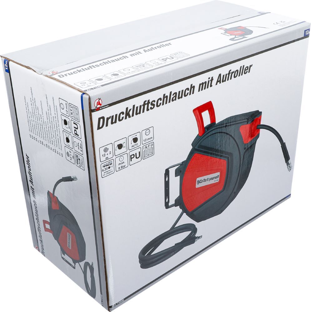 BGS Diy Druckluftschlauch mit Aufroller 12 m + 2 m automatisch Produktbild BGS Diy Druckluftschlauch mit Aufroller 12 m + 2 m automatisch bild 5