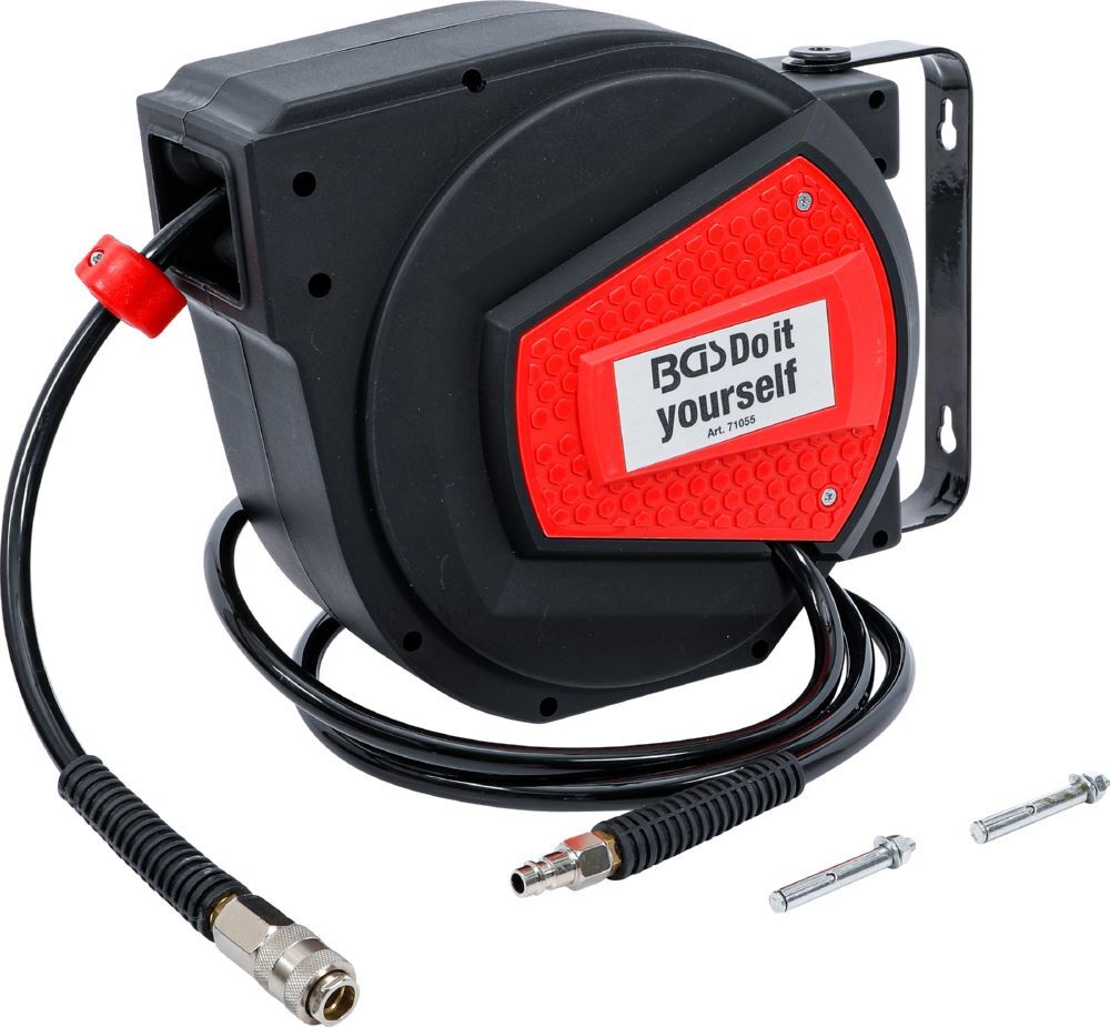 BGS Diy Druckluftschlauch mit Aufroller10 m + 1,5 m automatisch Produktbild BGS Diy Druckluftschlauch mit Aufroller10 m + 1,5 m automatisch