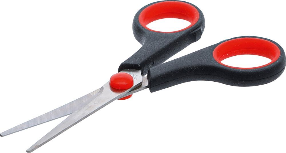 BGS Diy Edelstahl Schere 130 mm Rot/Schwarz Produktbild BGS Diy Edelstahl Schere 130 mm Rot/Schwarz bild 2