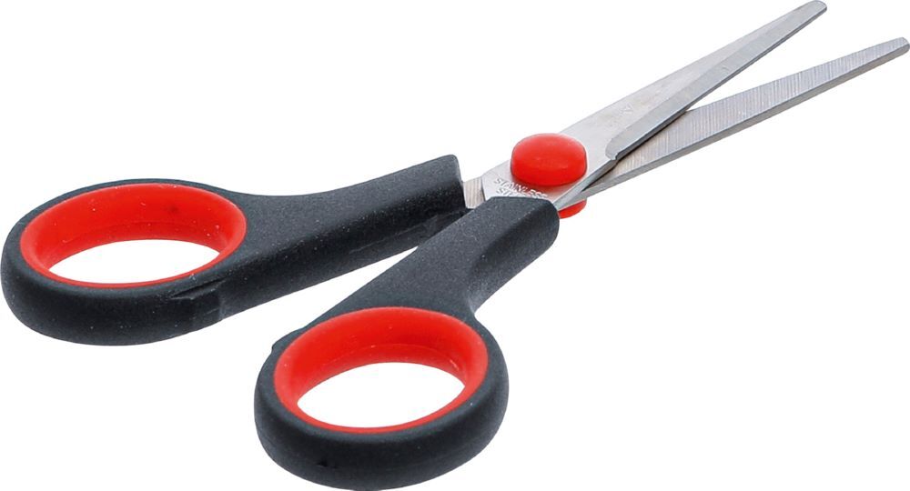 BGS Diy Edelstahl Schere 130 mm Rot/Schwarz Produktbild BGS Diy Edelstahl Schere 130 mm Rot/Schwarz bild 3
