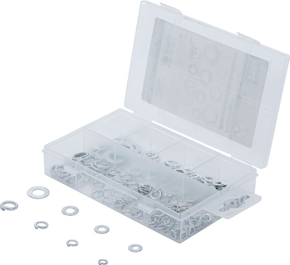 Produktbild BGS Diy Federringe- / Unterlegscheiben Sortiment Durchmesser 4 - 8 mm 250 teilig