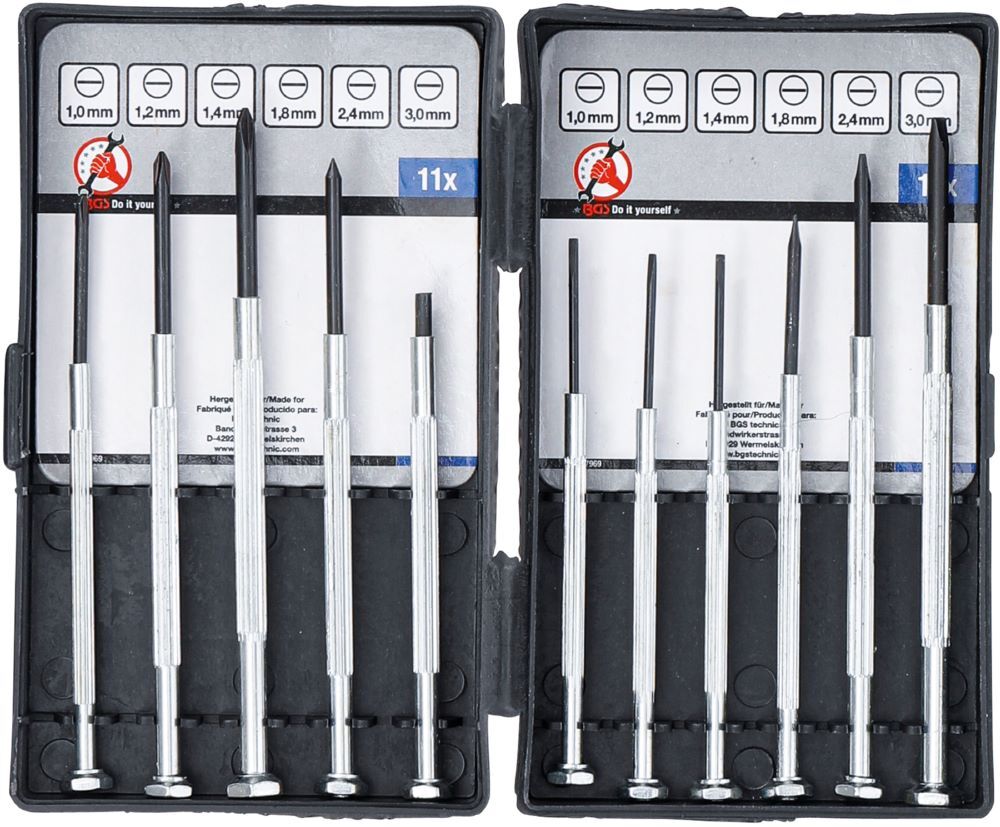 BGS Diy Feinmechaniker Schraubendreher Satz 11 teilig Produktbild BGS Diy Feinmechaniker Schraubendreher Satz 11 teilig