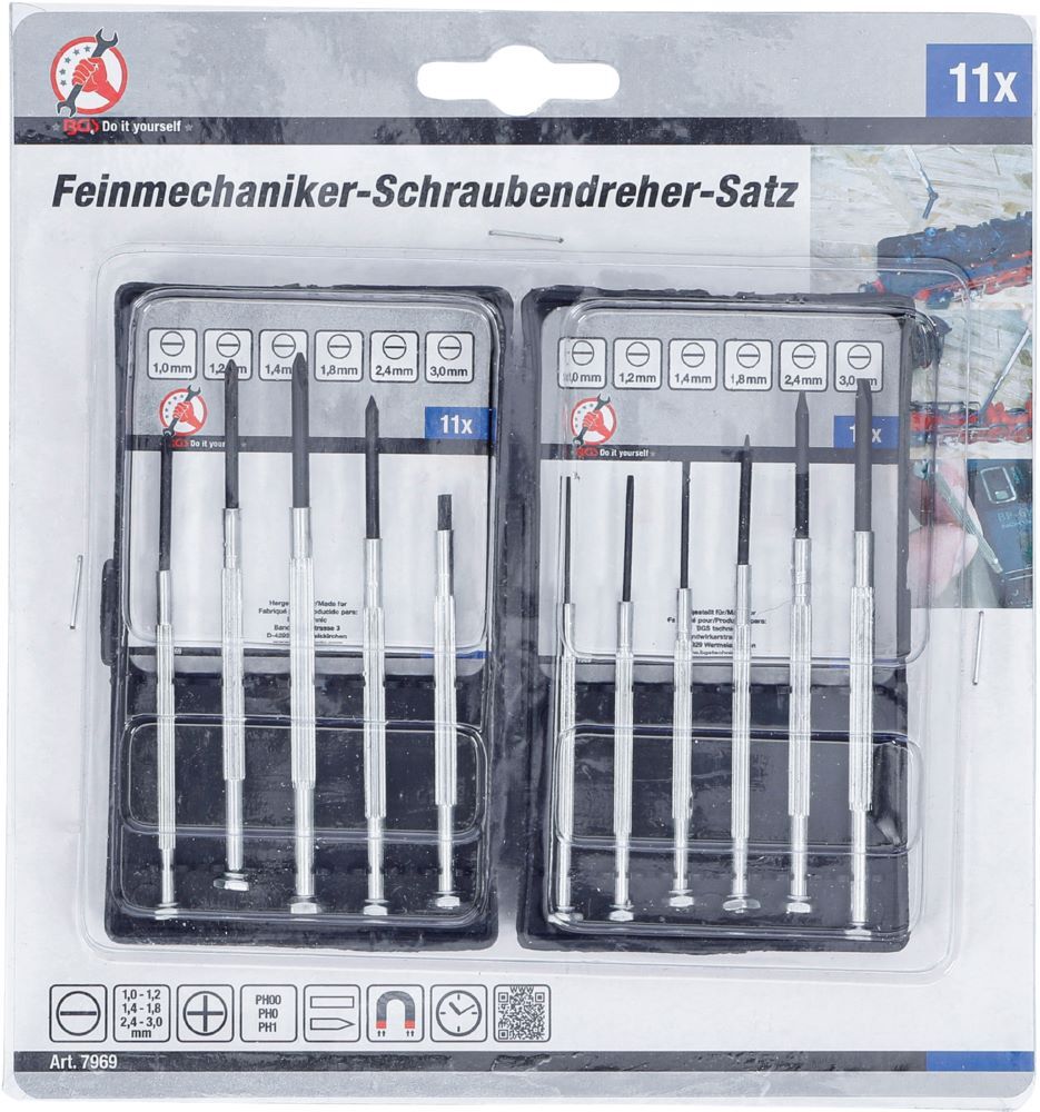 BGS Diy Feinmechaniker Schraubendreher Satz 11 teilig Produktbild BGS Diy Feinmechaniker Schraubendreher Satz 11 teilig bild 4