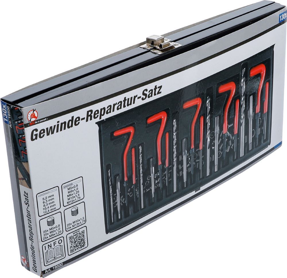 Produktbild Gewinde Reparatur Satz M5 - M12 130 teilig bild 6