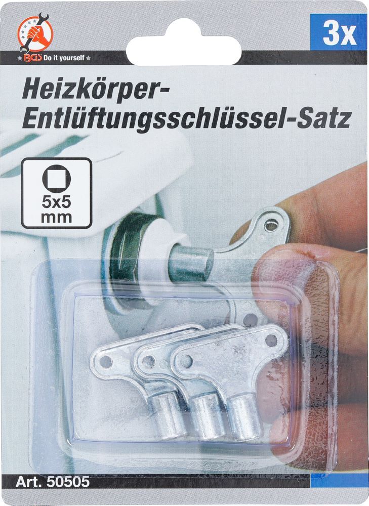 Produktbild Heizkörper Entlüftungsschlüssel Satz 3 teilig bild 5