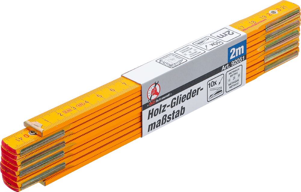 BGS Diy Holz Gliedermaßstab 2 meter Produktbild BGS Diy Holz Gliedermaßstab 2 meter bild 4